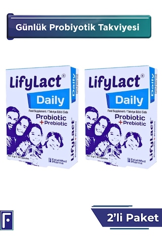 Lifylact Daily Probiyotik+Prebiyotik 2 x 30 Kapsül