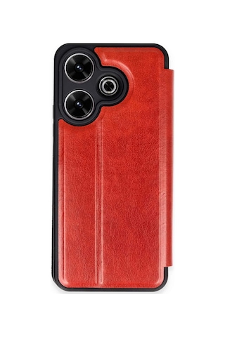 Cosmotex Newface Xiaomi Redmi 13 4g Kılıf Flip Cover - Kırmızı