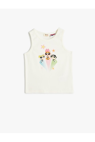 Koton Powerpuff Girls Atlet Lisanslı Pamuklu Ekru 4skg30153ak Ekru