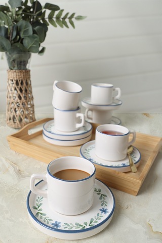 Keramika Daphne Stackable Çay Takımı 12 Parça 6 Kişilik 22921-24 Çok Renkli
