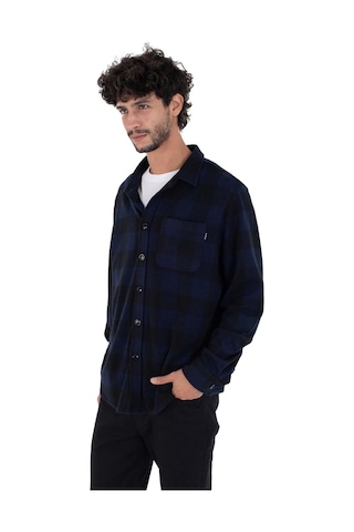 Hurley Hurley Axe Knit Flannel Shirt Erkek Mavi Sweatshirt 6721 Lacivert
