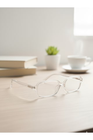 Glamy Kare Model Optik Uyumlu Mavi Işık Korumalı Gözlük Modern Çerçeveli Trend Şık Ve Modern Şeffaf