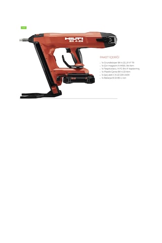 Hilti BX4-22 Akülü Beton Çivi Çakma Tabancası + 1.000 Adet Çivi