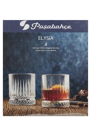 Paşabahçe Elysia 520004 4'lü Viski Bardağı Seti