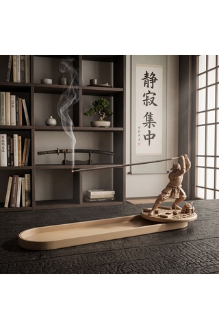 Samurai Spirit Çubuk Tütsülük Bej Tütsü Hediyeli