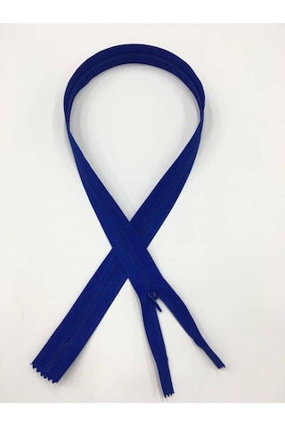 Gizli Elbise Fermuarı / Ekstra Kalın Diş / 70 Cm Saks Mavi