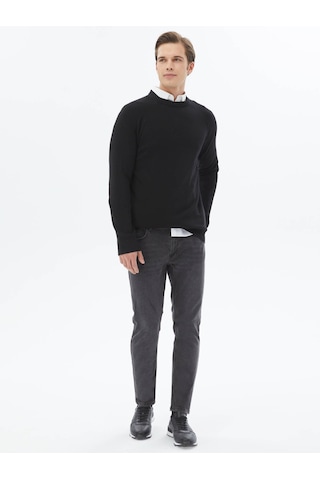 Koyu Gri Super Slm Fit Denim Pamuk Karışımlı Pantolon Koyu Gri