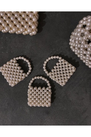 İnci Çanta Anahtarlık Tek