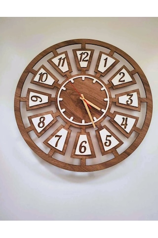 Duvar Saati Ahşap Modern Ahşap