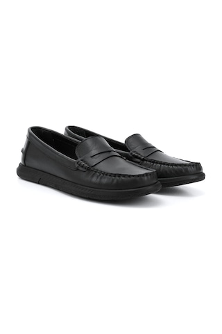 Gönderi(R) Gönderi R Siyah Rok Hakiki Deri Comfort Loafer Siyah