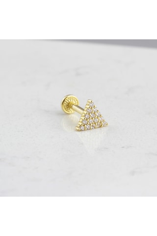 Glorria Altın Üçgen Tragus Piercing Altın