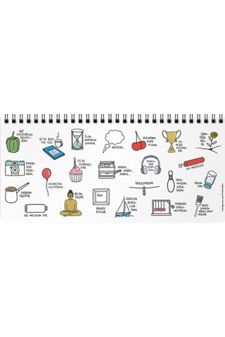 Hisli Şeyler 13x27 Spiralli Stickerlı Planlaycı Zirvedeyim Canım Duymuyorum 830185