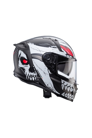 Caberg Avalon X Punk Full Face Güneş Vizörlü Motosiklet Kaskı Beyaz Siyah