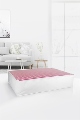Baza Altı Düzenleyici Büyük Boy Hurç Pembe Çizgili 70x50x25 Cm Pembe