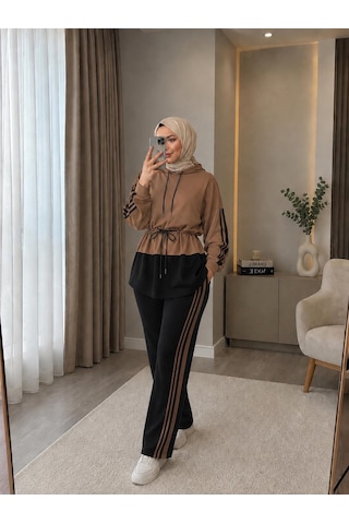Ceylin Modaaa Kadın 2li Takım Acı Kahverengi