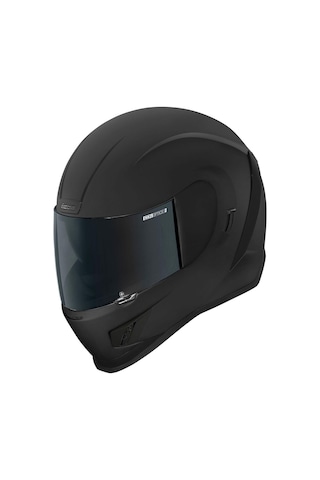 Icon Airform Dark Kapalı Motosiklet Kaskı Mat Siyah