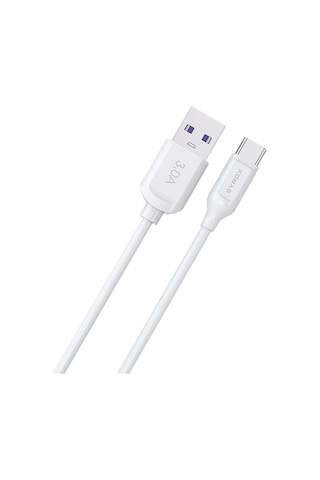 Syrox C109 3.0A 18 W Type-C Hızlı Şarj Ve Data Kablosu 1 M Beyaz (494297039)