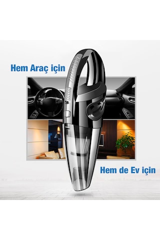 Enraco R-6053 Kablosuz Güçlü El Araç-ev Süpürgesi Kuru Islak