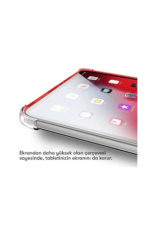Newface Samsung Galaxy Uyumlu T737 Tab S7 Fe 12.4 Kılıf Anti Shock Tablet Silikon - Şeffaf