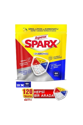 Sparx Bulaşık Makinesi Kapsülü 60'lı X 2 Paket 120 Yıkama