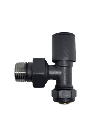 EDP 1/2"Mat Siyah PEXB Köşe Radyatör / havlupan Vanası