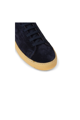 Deery Erkek Hakiki Deri Lacivert Sneaker Ayakkabı - 02018mlcvc03