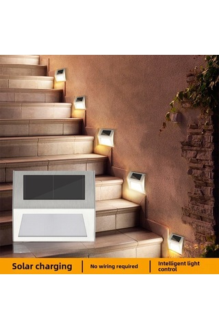 Mufunye Güneş Enerjili Bahçe Aydınlatması, 3 Led Islak Işık, Dış Mekan Ev Villa Duvar Merdiven Lambası, 6-12 Saat Sürekli Aydınlatma, Hava Dayanıklı