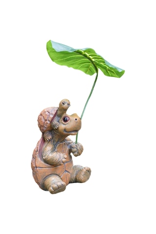 Homyl Kaplumbağa Şekilli Heykel Dekoratif El Yapımı Süs