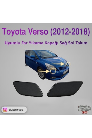 Toyota Verso 2012-2018 Uyumlu Far Yıkama Kapağı Takımı Sağ + Sol
