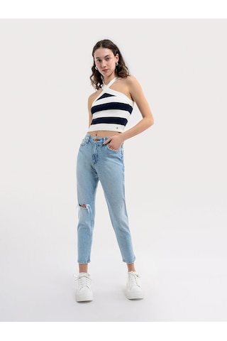 Loft Crop Kadın Top Lf2035982 Q1.v1 Lacivert