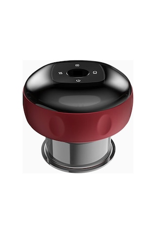 Qingmipy Akıllı Şarjlı Vakumlu Masaj Aleti - 12 Seviye Isı Ve Emiş Ayarlı, 1800mah Pil, Taşınabilir Tip-c Şarjlı Kırmızı