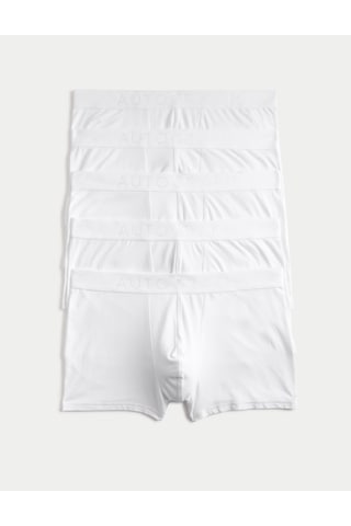 Marks & Spencer 5'li Pamuk Karışımlı Cool & Fresh Trunk Seti T14006135a Beyaz