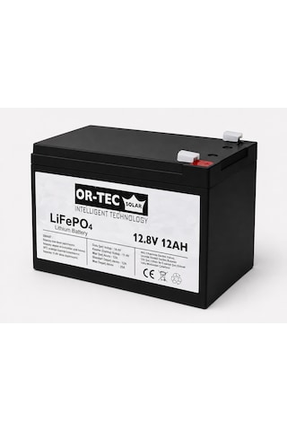 OR-TEC 12.8V 12Ah LiFePO4 Akülü Araba - UPS Aküsü