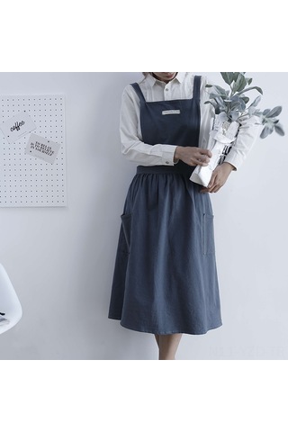 Yuntech01 Halka Mavi Kumaş Fantezi Apron, Ev Mutfak Ve Kafe İçin Kullanıma Kolay, Dayanıklı, Pratik Ev Gereci Açık Mavi