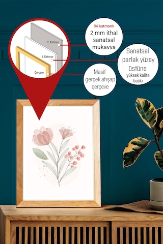 Artavessa Gerçek Ahşap Çerçeveli 3 Parça 3D Poster Tablo Seti - 3DARTSOHOSET100 15 x 20 15 x 20
