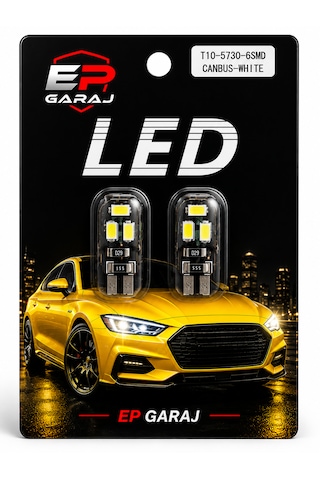 Üniversal Bütün Araçlara Uyumlu T10 Canbus Led Xenon Beyaz Park Ampulü 0