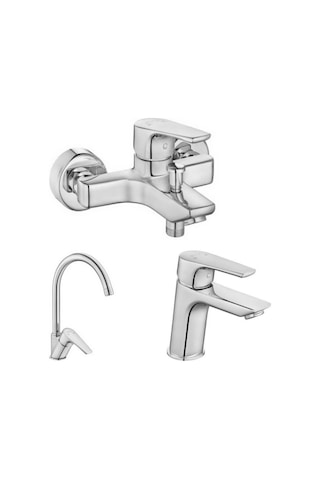 Eca Niobe 482 Banyo + 053 Lavabo + 098 Eviye Batarya Seti 3'lü
