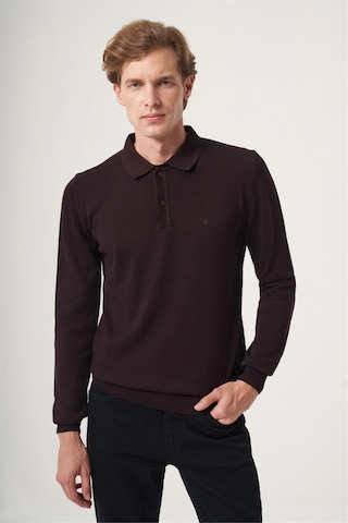 İmza Mor Polo Yaka Uzun Kol Örme Comfort Fit Pamuklu Kazak 1012265150 Açık Mor