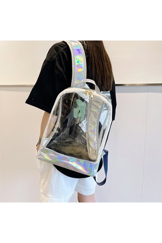 Tenfowee 2022 Yeni Büyük Kapasiteli Pvc Şeffaf Su Geçirmez Sırt Çantası Gökkuşağı Renkleri, Dayanıklı Ve Pratik Renk