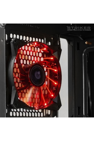 Green Strıker Midtower 3x120mm Fan Siyah Bilgisayar Kasası 6x120mm Fan Desteği Psuyok