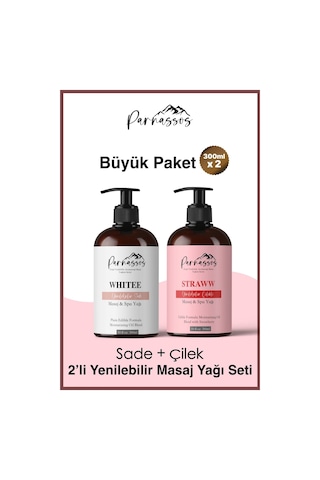 Parnassos Aromaterapi Yenilebilir Çilek ve sade Masaj Yağı 300ml
