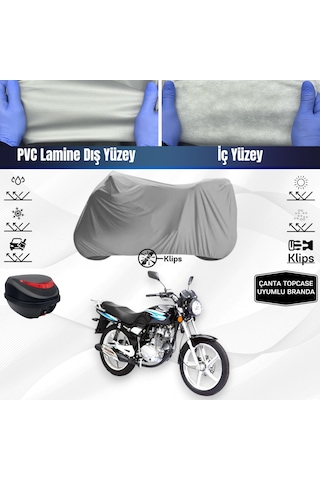 Kanuni Windys 150 Lx Motosiklet Brandası Çanta Topcase Uyumlu Motor Branda