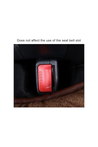 Novahub Araba Kalın Peluş Koltuk Minderi Isıtıcı Kapak Kış Koltuk Paspası Kahve, Termostatlı Ön Tek Kişilik Koltuk