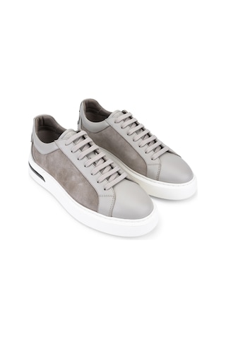 Tamer Tanca Erkek Hakiki Deri Fildişi Sneakers & Spor Ayakkabı 1171 25-617 Erk Ayk Y26 Fıldısı Np/fıldısı Suet Gri
