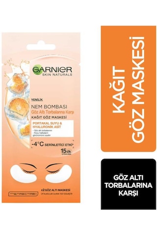 Garnier C Vitamini Parlaklık verici Yüz Maskesi & Göz Altı Torbalarına Ka