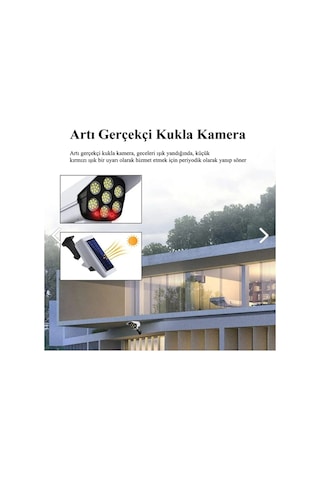 Sahte Kamera Solar Bahçe Lambası Sahte Güvenlik Kamerası Görünüml