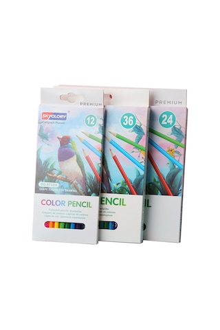 Aubyhe 12 Renkli Ağaç Uçlu Yağlı Renkli Kalemler Seti - Ergonomik Tutuş, Parlak Renkler, Çocuklar İçin Sg8712h