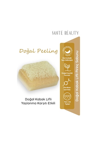 Doğal Peeling Kabak Lifli Eşek Sütlü Katı El Yüz & Vücut Sabunu
