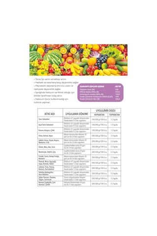 Terra Cal 1 Lt Sıvı Gübre Ec Fertilizer Kalsiyum Besin Çözeltisi 1 kg