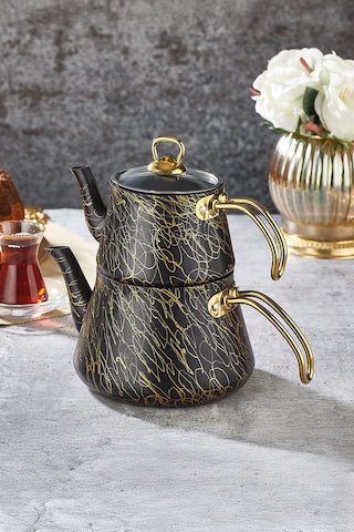 Polochef Elegance Lüks Çaydanlık Büyük Boy Siyah